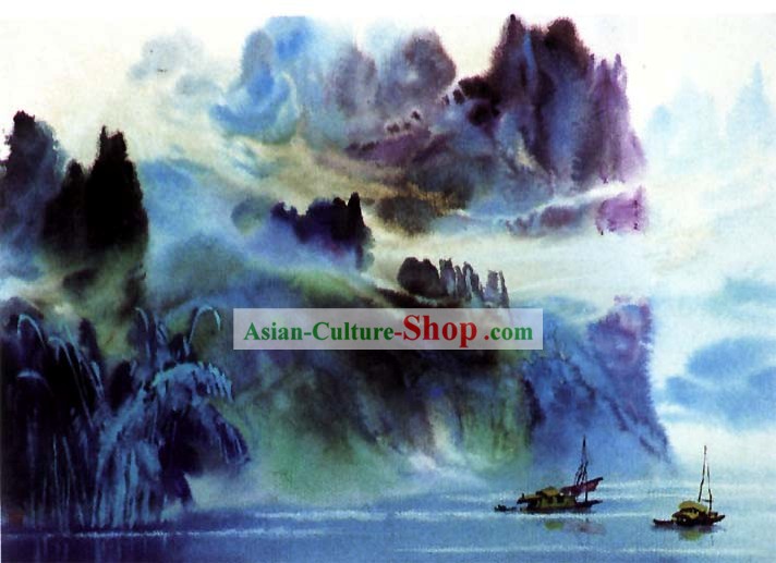 Peinture chinoise paysage-Nature Wonder