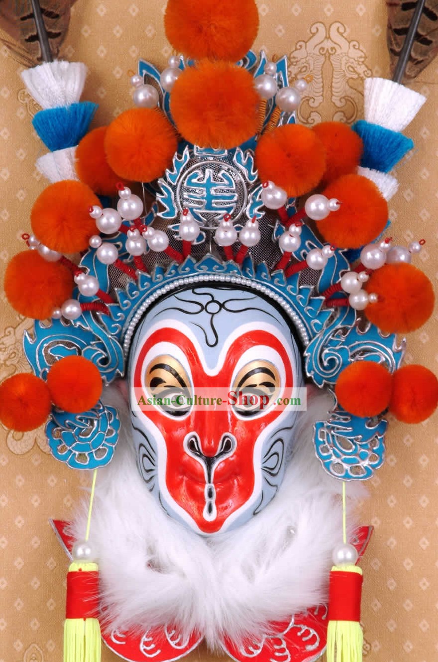 Handcrafted Peking Opera Decoração Máscara de suspensão - Sun Wukong