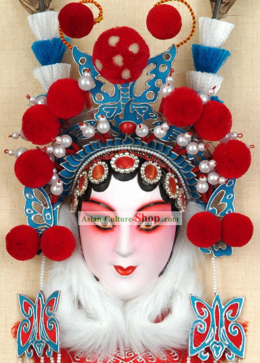 Handgefertigte Peking-Oper-Maske Hängedeko - Dou Xianteng