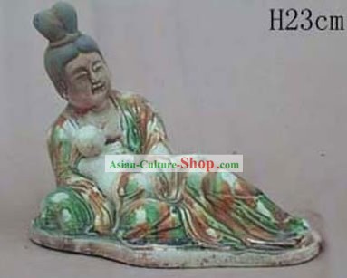 Chinois classique Archaized Tang San Cai Statue-Tang Dynasty Mère Amour