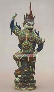 Chinois classique Archaized Tang San Cai Statue antique-officiel d'arts martiaux