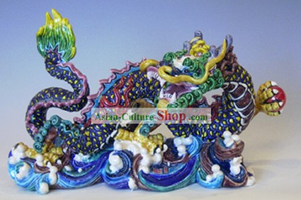 Cochinchinois Céramique-Grand dragon Jouer avec Ball