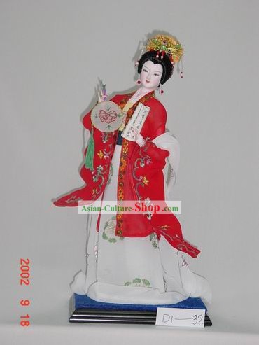 Handmade poupée figurine soie de Pékin - Belle Impératrice en rouge