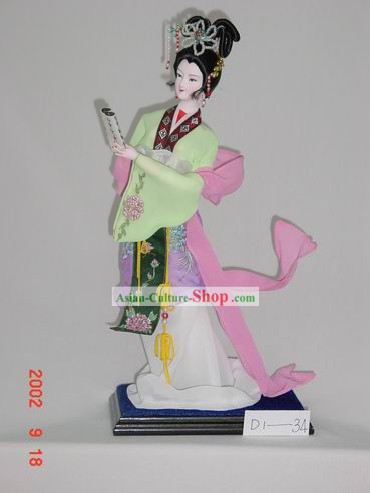 Handmade poupée figurine soie de Pékin - Livre de lecture de beauté