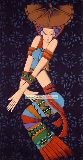 Hand Made Batik Hanging-Dancing Beauté