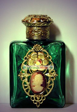 Cristal de Bohemia Artesanía botella de perfume