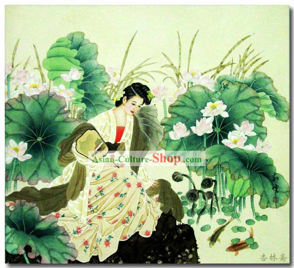 中国の古典伝統的な絵画 - 古代ビューティー西施