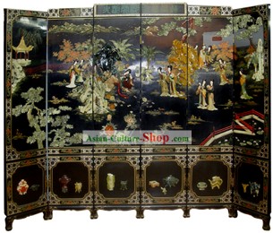Fabriqué à la main chinoise laque Beautés Ware dynastie Qing-écran