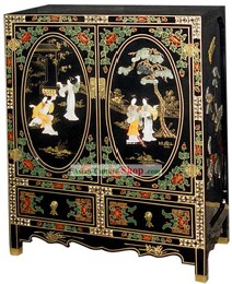 Chinois traditionnel Ware Laque Grand Cabinet de beauté
