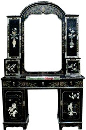 Chinois classique Lacquer Ware Palais Cabinet Miroir