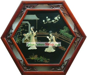 Китайский дворец Висячие лакированные изделия Зеркало Серия-Палас Красавицы