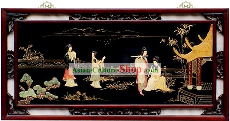 Palais Chinois Laque Ware Hanging Mirror Series-quatre beautés antiques