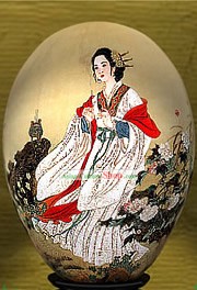 Mano cinese Meraviglie Verniciato colorato Egg-Diao Chan (una delle quattro antiche bellezze)