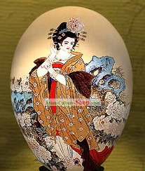 Chinese Wonders Hand Painted Colorful Egg-Gui Fei Empress (one of four ancient beauties)
