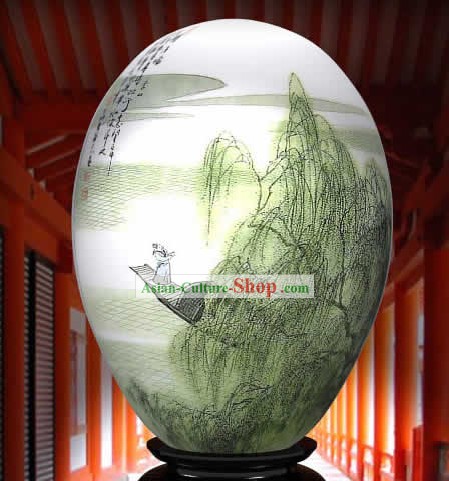 Mão Wonders chineses pintados coloridos Egg-Su Dongpo Poeta