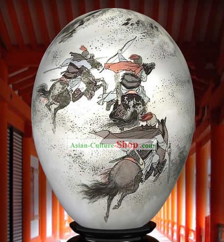 Mano cinese Meraviglie Verniciato colorato uovo Antica Tempo di Guerra