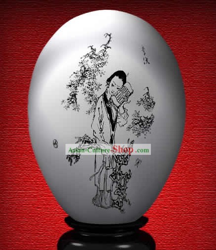 Mão Maravilha chinês Painted Colorful Egg-Xiao Zhi de A Dream of Red Câmara