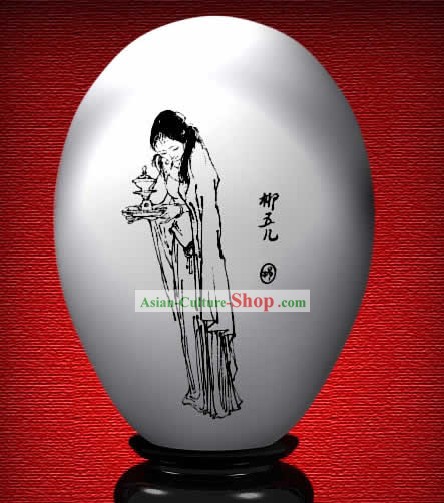 Maravilla mano chino pintado de colores huevo Liu Wuer de El sueño de Red Chamber