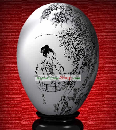 Chinesische Wonder Hand Painted Colorful Egg-Spring Girl of The Dream of Red Chamber