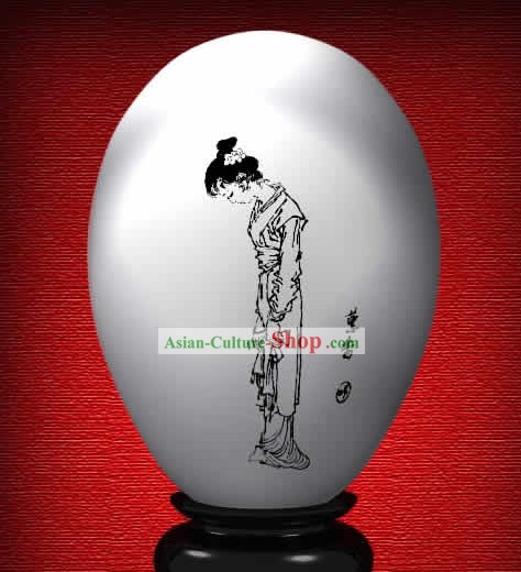 Mão Maravilha chinês Painted Colorful Egg-Hui Xiang de A Dream of Red Câmara