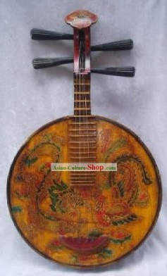 Vieux Dragon et Phoenix Luth Musical Instrument