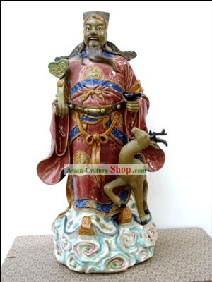 Hand Made Foshan Shi Wan Ceramica Artistica statua-Antica Alto Ufficiale governo Grado