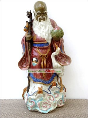 Hand Made Shi Wan Statue Céramique-Bless saine