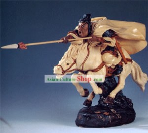 Hand Made chinois Shi Wan Céramique statue antique-Brave général Ma Chao