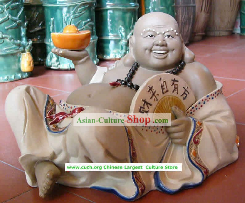 Mão chinês fez Shi Wan Gathering Cerâmica Dinheiro Para Você