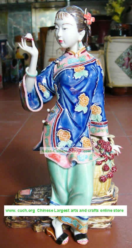 Hand Made Shi Wan Statue Céramique-sucré