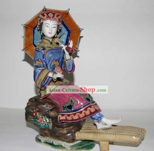 Fabriqué à la main chinoise Shi Wan-céramique antique Palais princesse
