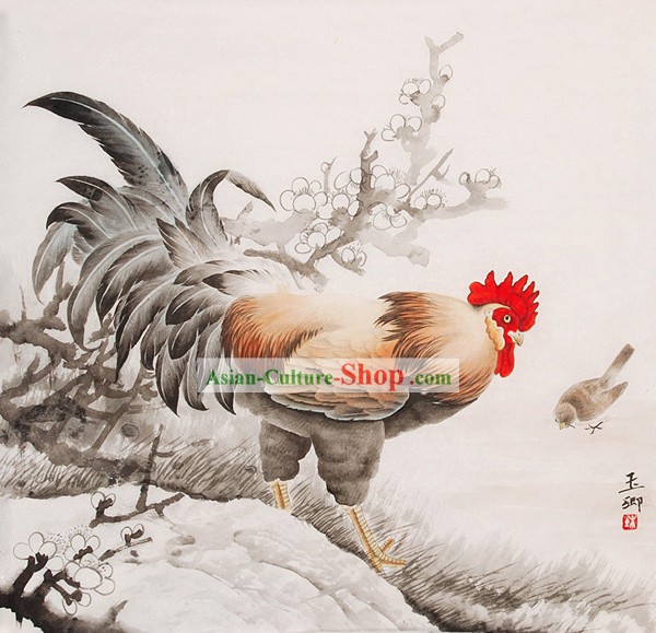 Китайской традиционной живописи-Happy Куриные
