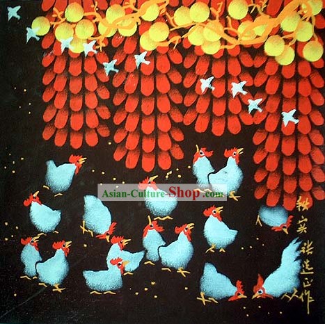 Fermier Shan Xi Folk Peinture-Automne récolte