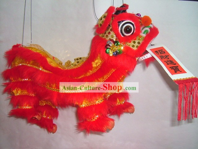Mão Handmade chinês clássico Puppet-Red Dança do Leão