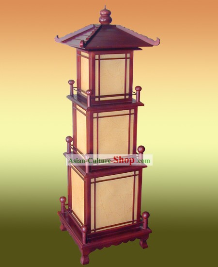 Unico Chinese Antique Style Feng Lei Forma Torre Lampada da terra