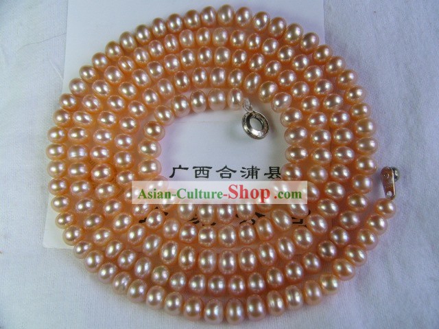Merveilleuse nature 1200MM longue rose collier de perles