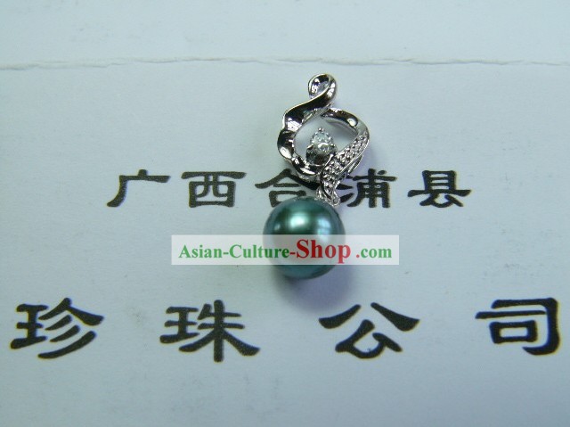 Natura verde pavone collana di perle Autunno