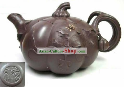 中国ハンドは、紫砂壷ティーポット - カボチャメイド