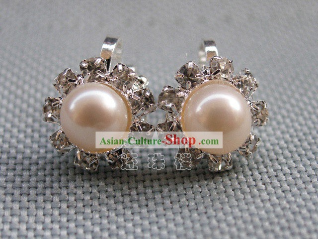 Atemberaubende Natur-White Pearl Ohrringe
