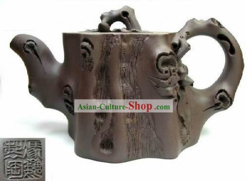 Feito à Mão e Carved Teapot Zisha clássico Stub