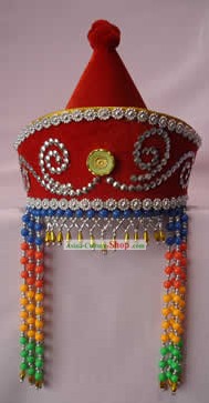 Feito à Mão Mongólia Hat Beads para Mulher