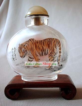 Snuff Bottles Mit Innen Painting Chinese Zodiac Series-Tiger1