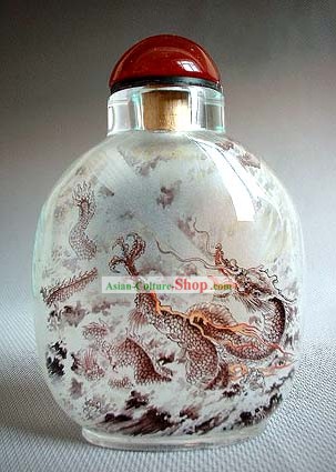 Snuff Bottles Mit Innen Malerei chinesische Tier Series-Dragon In der Cloud