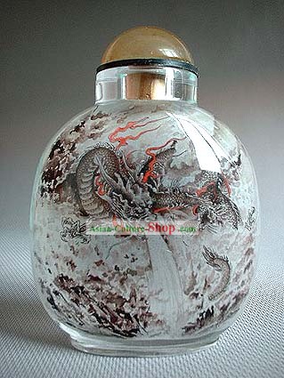 Snuff Bottiglie con dentro la pittura cinese Animale Serie-Water Dragon