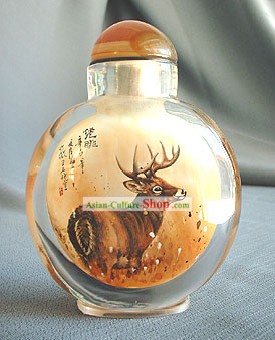 Bottiglie tabacco da fiuto con dentro la pittura Serie-Beautiful cinese Animal Deer