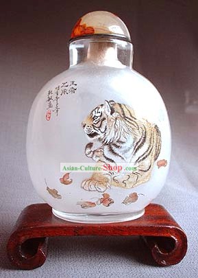 Snuff Bottles Mit Innen Malerei chinesische Tier Series-Tiger King