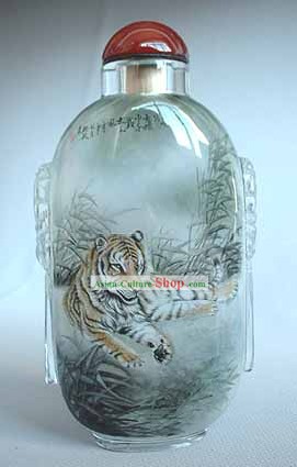 Bottiglie tabacco da fiuto con dentro la pittura Serie-Tigre cinese regina degli animali