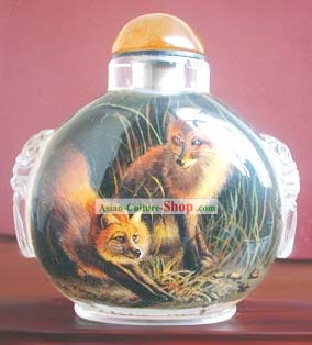 Snuff Bottles Mit Innen Malerei chinesische Tier Series-Fox Lovers