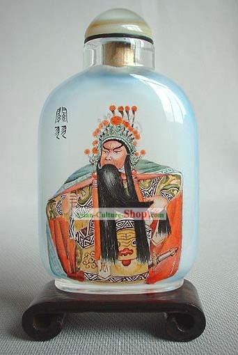 Bottiglie tabacco da fiuto con dentro la pittura dell'Opera di Pechino-Series Guan Yu