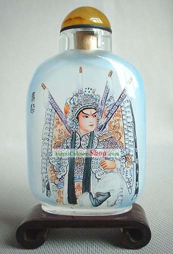 Garrafas Snuff Com Dentro Peking Opera Man Series Pintura Antiga-Bonito